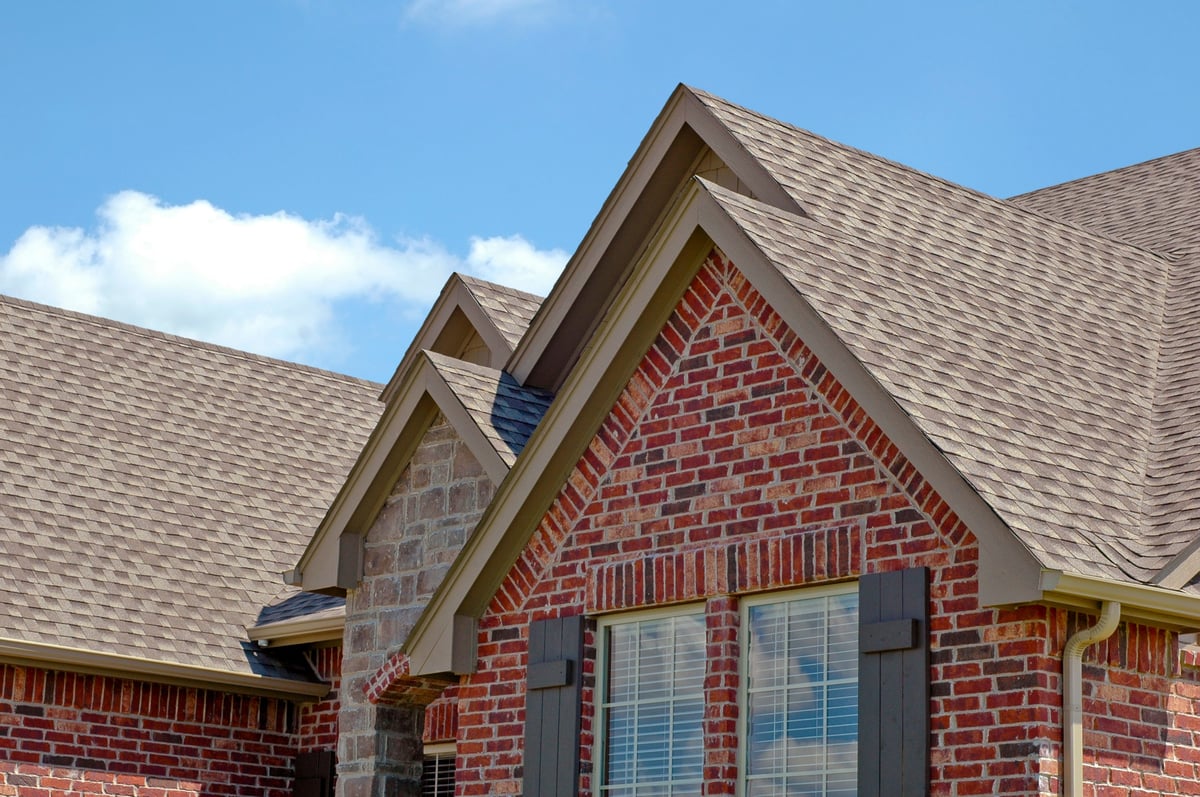 Roof gable detail on finished home